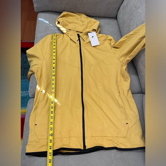 Nike Sportswear Tech Fleece Lightweight Men's Full-Zip Hoodie Gold Large - Picture 4 of 7